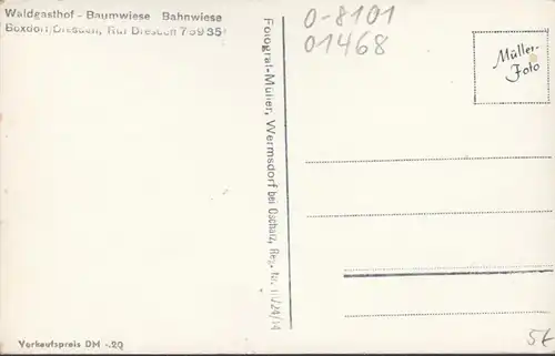 Moritzburg Waldgasthof Baumwiese, Bahnwiese, Mehrbild, ungelaufen