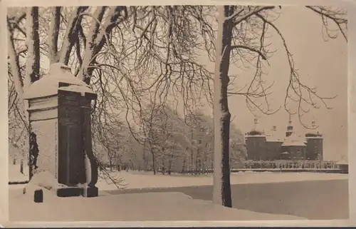 AK Jagdschloss Moritzburg im Winter, gelaufen 1929