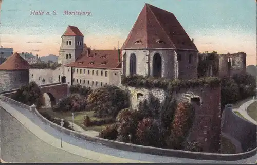 AK Halle a.d. Saale Moritzburg, couru 1912