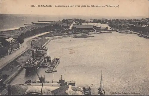 Saint Nazaire Panorama du Port- vue prise des Chantiers de l'Atlantique, circulé 1912