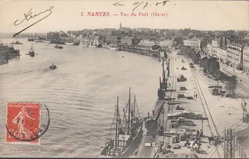 Nantes Vue du Port, circulé 1911