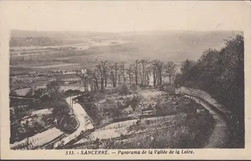 Sancerre Panorama de la Vallee de La Loire, circulé 1937