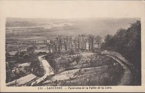 Sancerre Panorama de la Vallee de la Loire, circulé 1937