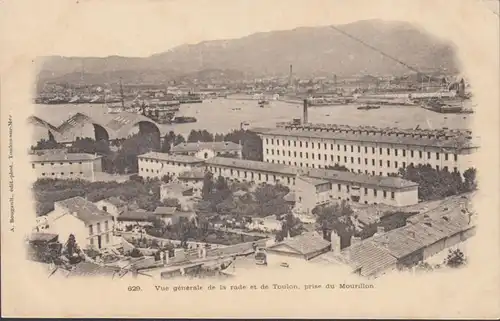 Vue générale de la rade et de Toulon, prise du Mourillon, non circulaire