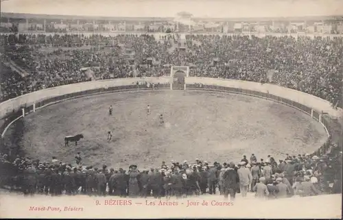 Breziers Les Arenes Jour de Courses, circulé 1916