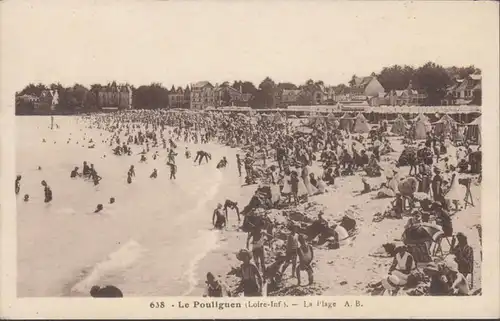 Le Pouliguen La Plage, circulé 1936