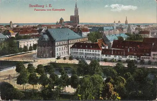 Straßburg Panorama vom Kaiserplatz, non circulé