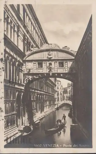 Venezia Ponte dei Sospiri, circulé 1924