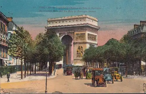 Paris L`Arc de Triomphe et l'Avenue du Blois de Boulogne, circulé 1926