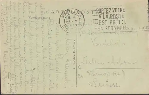 Paris Boulevard Montartre pris de la Drouot, circulé 1926