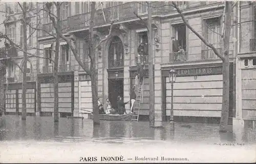 Paris Inonde, Boulevard Haussmann, Lait d'Appenzell, non circulé