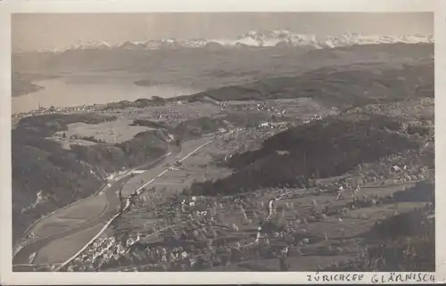 Blick von der Felsenegg gegen den Zürichsee, gelaufen