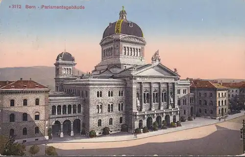 Bern Parlamentsgebäude, circulé 1914