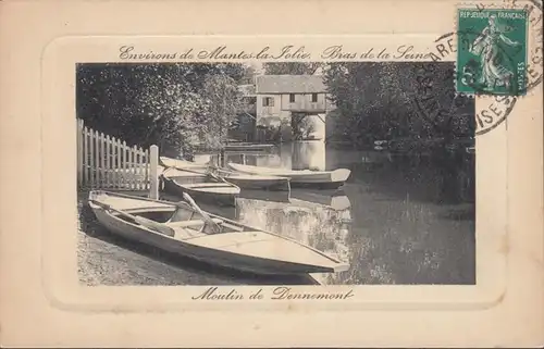 Mantes-la-Jolie Moulin de Dennemont, Passepartout, circulé 1910