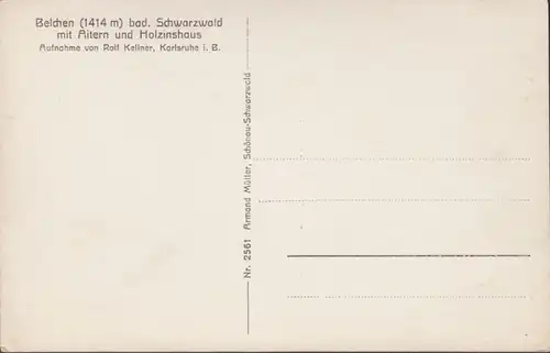 Belchen mit Aitern und Holzinshaus, ungelaufen