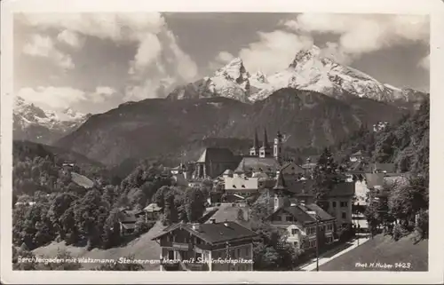 Berchtesgaden avec Watzmann et la mer de Steiner, couru en 1934