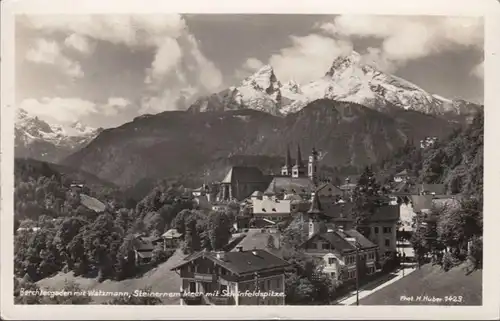 Berchtesgaden mit Watzmann und Steinernem Meer, gelaufen 1934