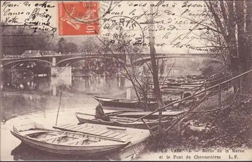 La Varenne Bords de la Marne et le Pont de Chennevieres, circulé