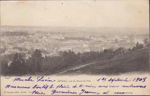 Epinal pris du Point de Vue, circulé 1903