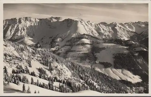 Bad Oberdorf Wintersportplatz Hindelang, Blick vom Spieser gegen Iseler, gelaufen 1935