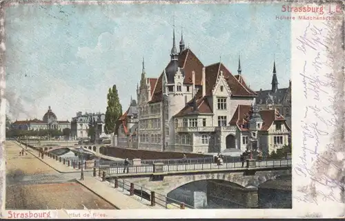 Strassburg L'école supérieure des filles, couru 1908