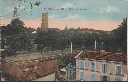 Villeneuve-sur-Lot Allée de Valmy, circulé 1923