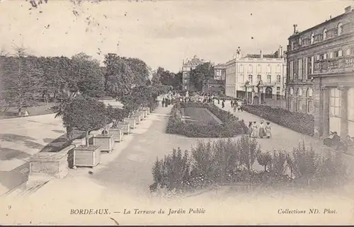 Bordeaux La Terrasse du Jardin Public, circulé 1906