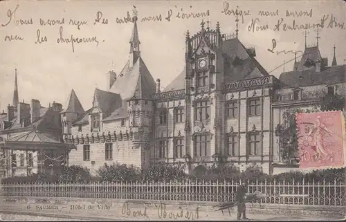Saumur Hotel de Ville, circulé 1903
