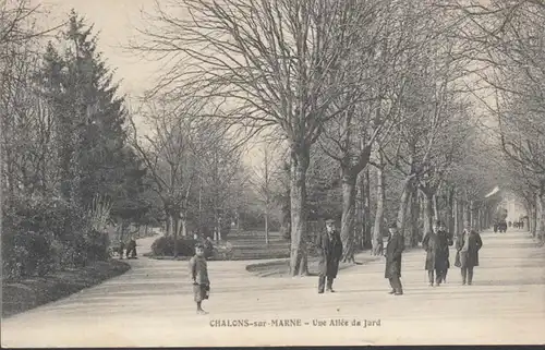 Châlons-sur-Marne Une Allée du Jard, circulé 1908