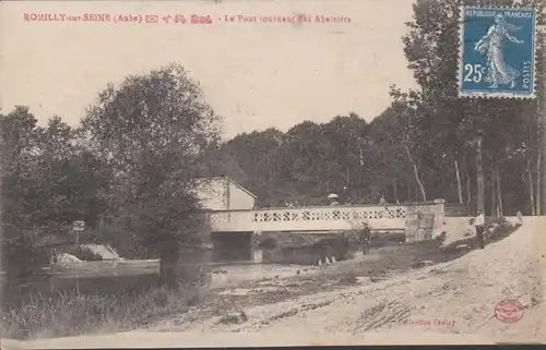 Romilly-sur-Seine Le Pont tournant des Abat-oirs, circulé 1920