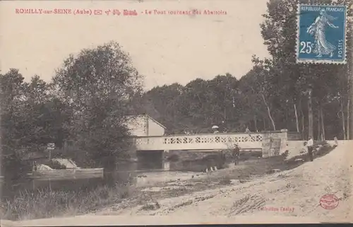 Romilly-sur-Seine Le Pont tournant des Abattoirs, circulé 1920