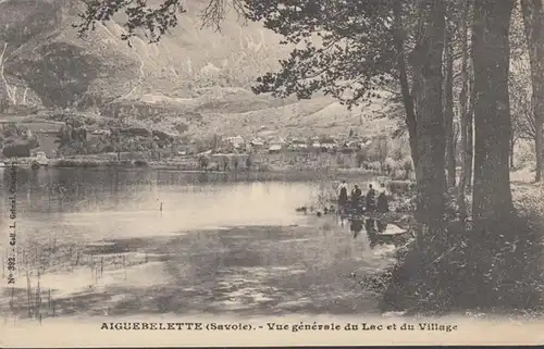 Aiguebelette, Vue générale et le Lac et du Village, circulé 1910