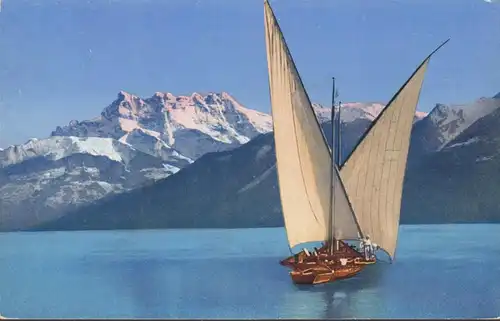 Barque du Lac Léman et Dents du Midi, ungelaufen