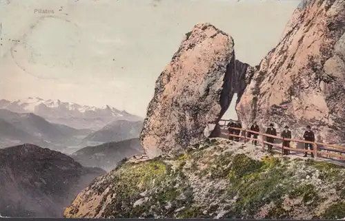 Luzern, Pilatus, Bahnpost, gelaufen 1907