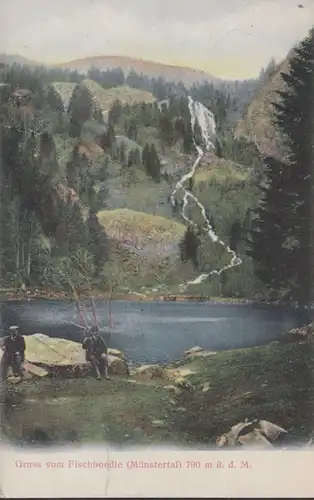 Metzeral, Gruss vom Fischboedle, gelaufen 1910