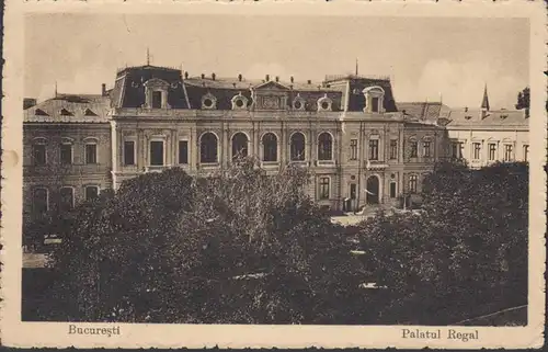 Bucaresti, Palatul Regal, ungelaufen- datiert 1916