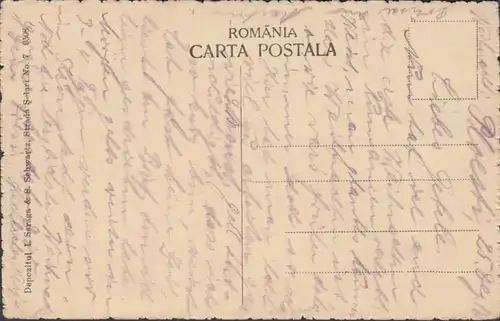 Bucaresti, Palatul Regal, ungelaufen- datiert 1916