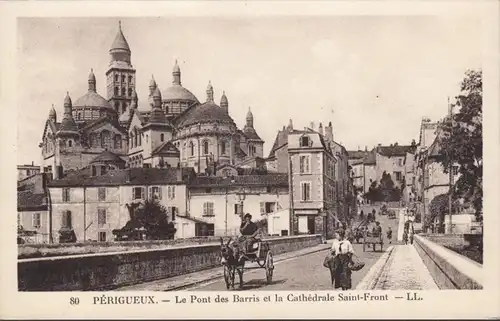 Périgueux, Le Pont des Barris et la Cathédrale Saint Front, non circulaire