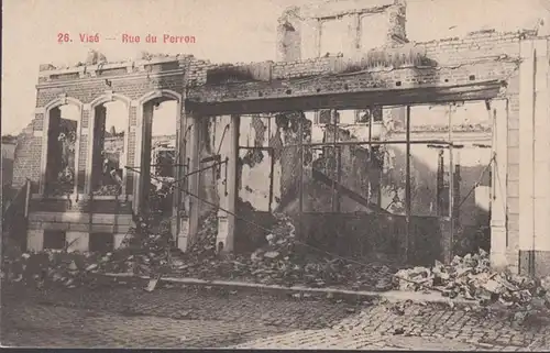 Visé, rue du Perron, poste de terrain, couru en 1915