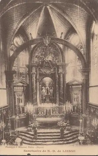 Sanctuaire de Notre-Dame de Liesse, Militaire Mail, XII Corps de l'Armée, 5ème art. Mun. Colonne, couru en 1915