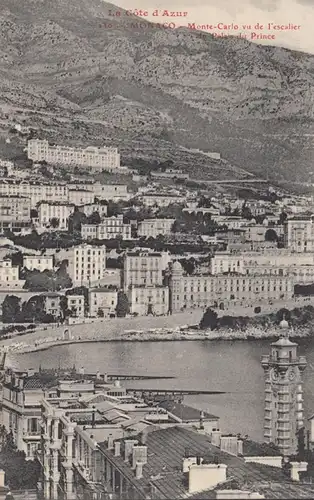 Monaco, Monte Carlo vu de l'escalier du Palais du Prince, non circulé