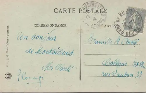 Montbéliard, Le Château, circulé 19??