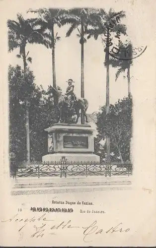 Rio de Janeiro, Estatua Duque de Caxias, gelaufen 1904