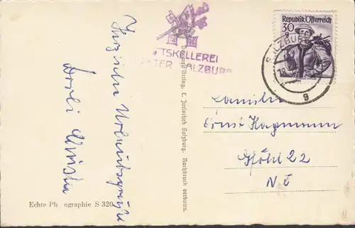 Salzbourg, fontaine de résidence et jeu de cloches, couru 1952