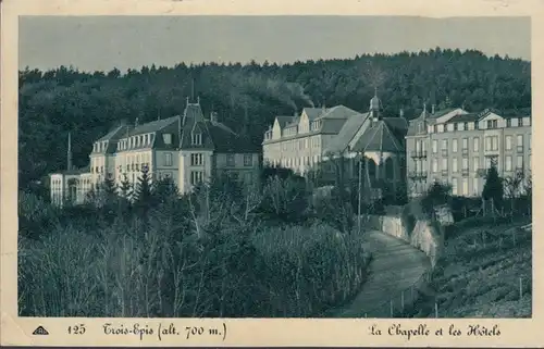 Trois-Epis, La Chapelle et les Hôtels , circulé 1935