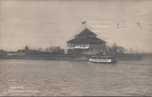 Malmö, Strandpaviljongen, gelaufen 1924