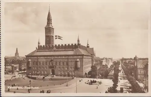 København Raadhuset, Copenhague Hôtel de ville, couru en 1928