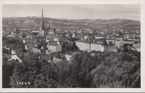 Linz sur le Danube, vue de la ville, poste de terrain, couru en 1941