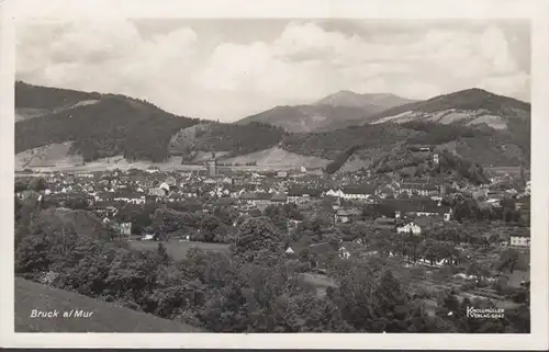 Bruck an der Mur, Panoramaansicht, gelaufen 1941