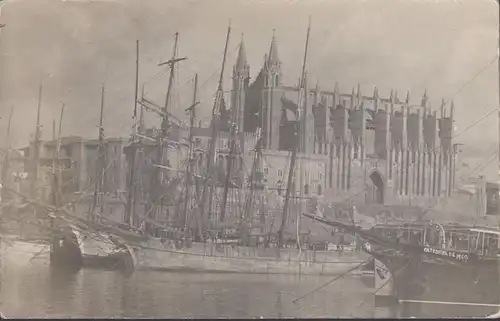 Palma de Majorque, Cathédrale, Port, Navires, couru 1929